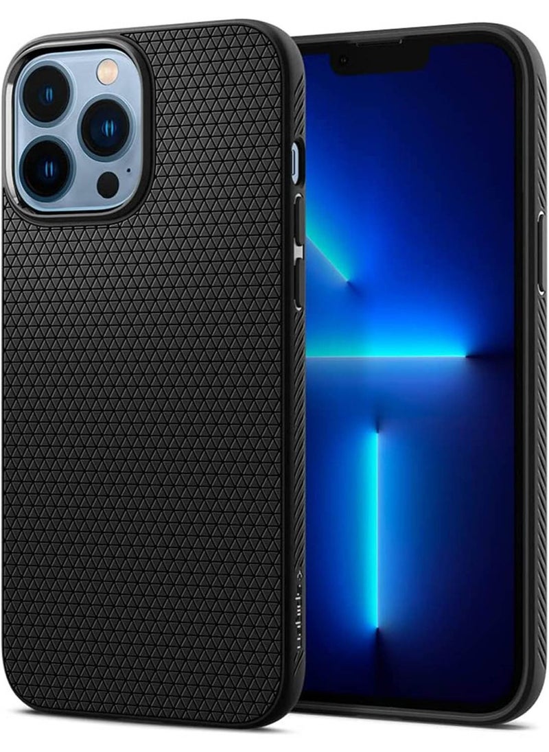 Spigen - Liquid Air for iPhone 13 Pro Max Case Cover - Matte Black - Image 1
