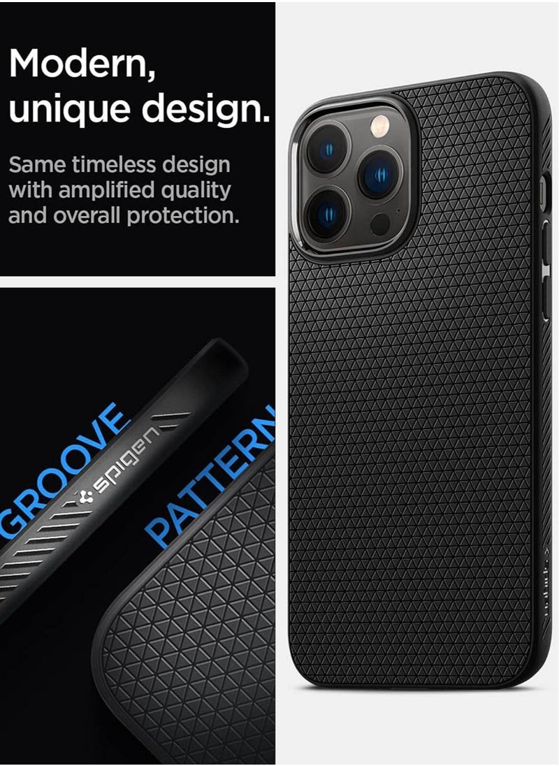 Spigen - Liquid Air for iPhone 13 Pro Max Case Cover - Matte Black - Image 1