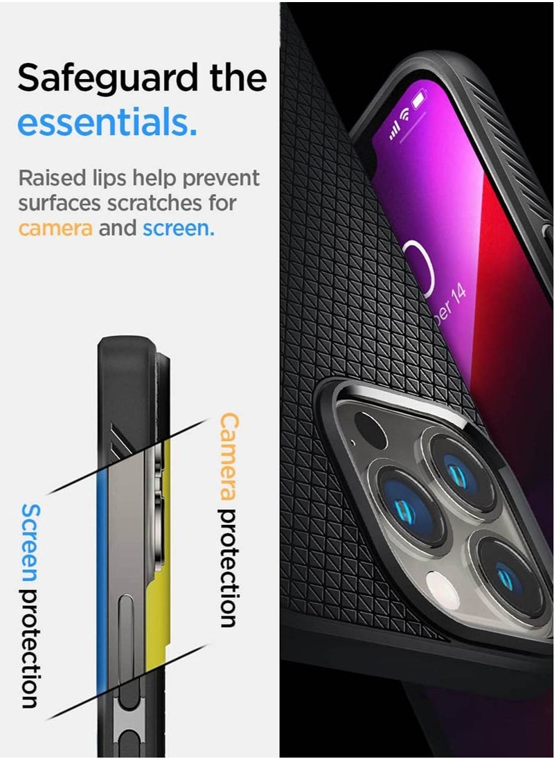 Spigen - Liquid Air for iPhone 13 Pro Max Case Cover - Matte Black - Image 1