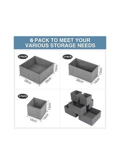 Uncovered Desktop Small Storage Box Six-piece Underwear Socks Finishing Box Student Storage Box Undivided Storage Box For Home Office Closet Toys Clothes Linen Sundries (gray) - pzsku/Z2A5EB176A41AA3E80B25Z/45/_/1718956346/4084c992-e6e8-4b85-888c-0d26c425b2f9