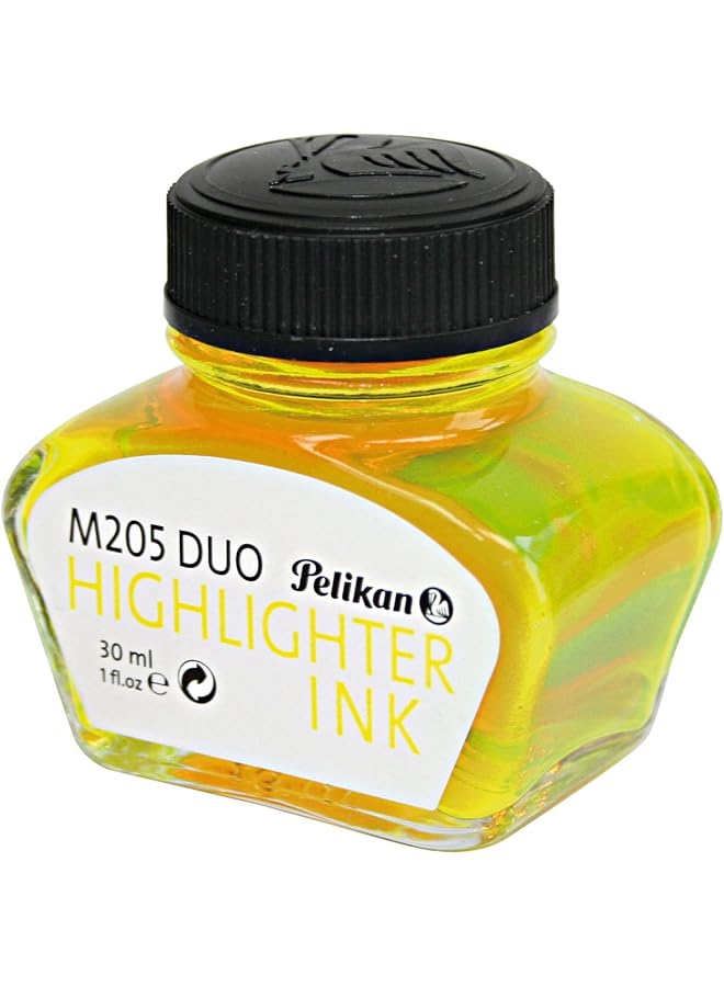 Pelican 4001 Bottled Ink For Fountain Pens For M205 Classic Duo Highlighter Pen Fluorescent Yellow 30Ml 1 Each 344879 - Image 1