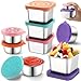 FillTouch 8 Pack Leakproof Dips Containers 6oz/180ml+1.7oz/50ml Salad Dressing Snack Container with Lid Reusable - Image 2