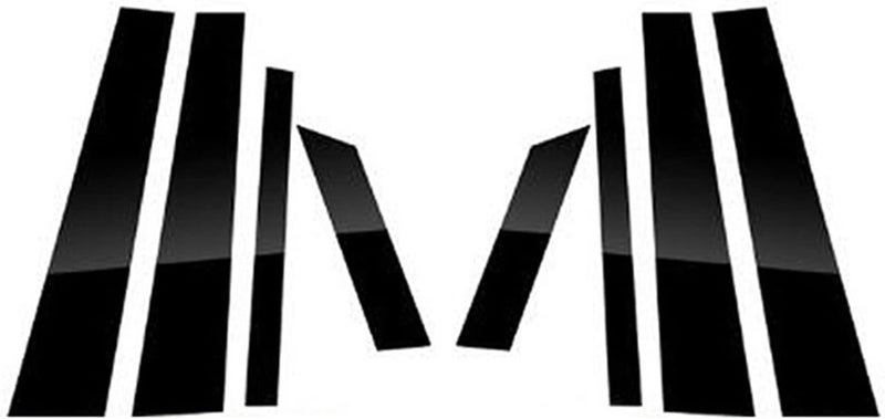 DEMULAX 8Pcs Glossy Black Car Pillar Sticker for Hyundai Creta - Image 1