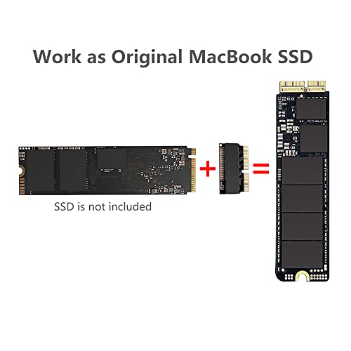 Nockchawon M.2 NVME SSD Convert Adapter,NGFF M.2 NGFF M-Key AHCI SSD Convert Card for Upgrade MacBook Air(2013-2016 Year) and Mac PRO(Late 2013-2015 Year) - Image 3