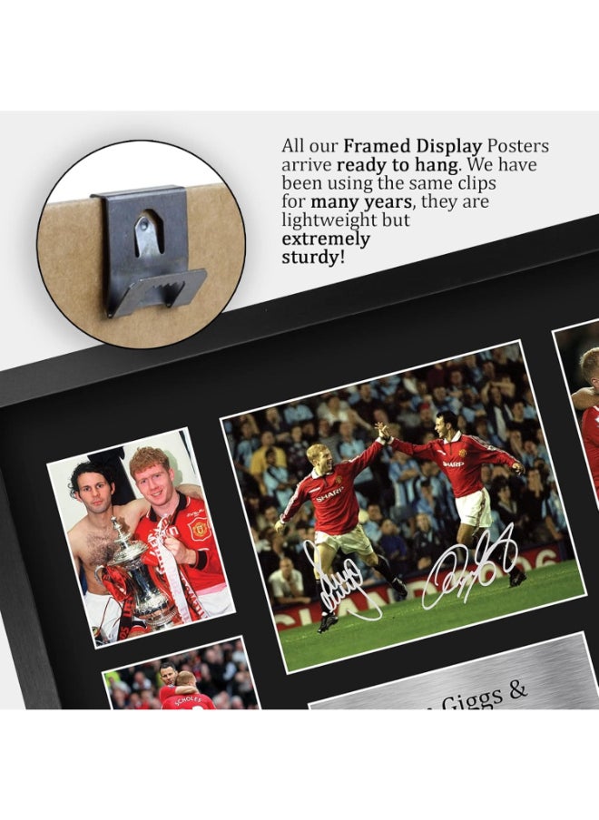 HWC Trading HWC Trading Ryan Giggs & Paul Scholes Manchester United Man U 16 x 12 inch (A3) Printed Gifts Memorabilia Signed Autograph Photograph Display for Football Fans and Supporters - 16" x 12" Framed  - Image 5