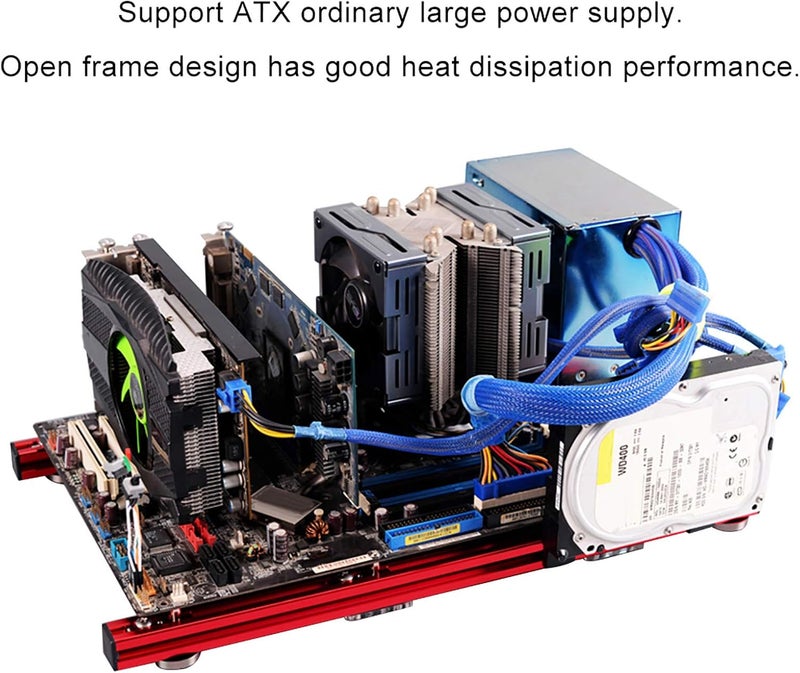 حالة كمبيوتر من نوع Mini ATX قابلة للتجميع بنفسك، إطار من سبيكة الألومنيوم المفتوح، إطار قاعدة الهيكل قابل للتخصيص، حالة كمبيوتر من نوع ATX، مكونات أساسية للبناء الخاصة بك. - Image 2