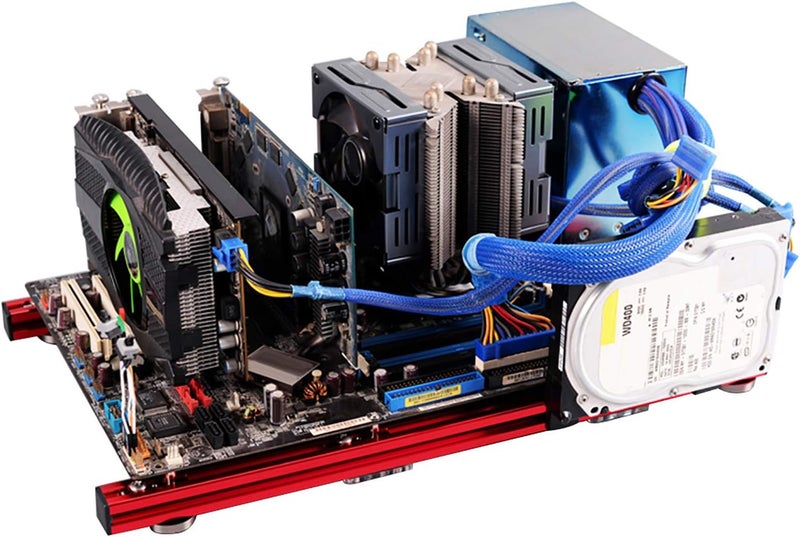 حالة كمبيوتر من نوع Mini ATX قابلة للتجميع بنفسك، إطار من سبيكة الألومنيوم المفتوح، إطار قاعدة الهيكل قابل للتخصيص، حالة كمبيوتر من نوع ATX، مكونات أساسية للبناء الخاصة بك. - Image 1