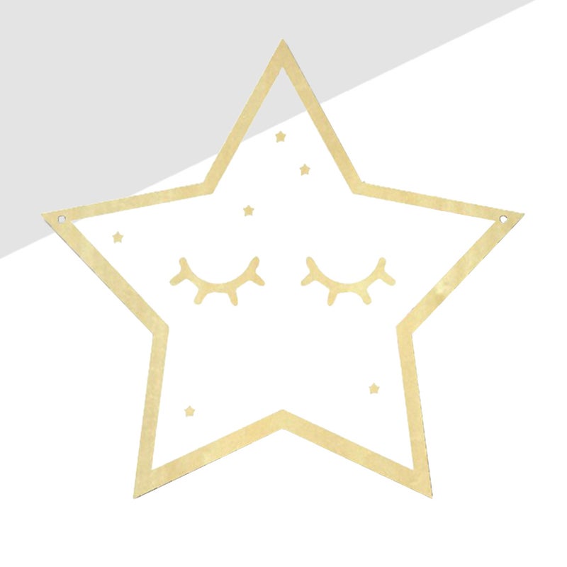 2pcs Wall Mirror Frame Hanging Mirror in the Shape of Five-pointed Star - Image 4