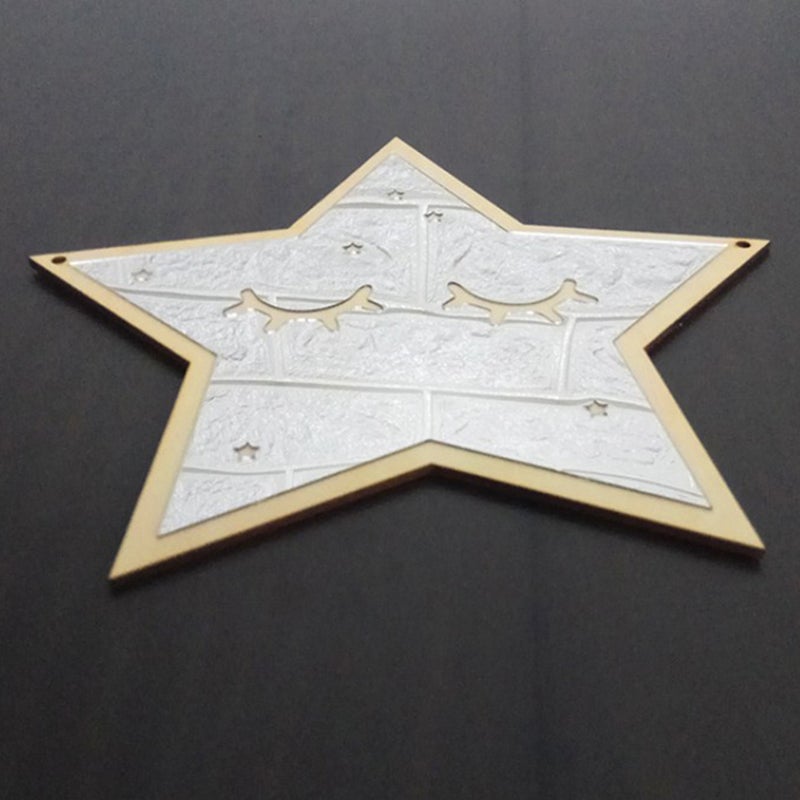 2pcs Wall Mirror Frame Hanging Mirror in the Shape of Five-pointed Star - Image 3