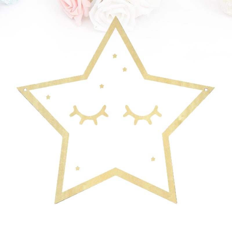 2pcs Wall Mirror Frame Hanging Mirror in the Shape of Five-pointed Star - Image 1
