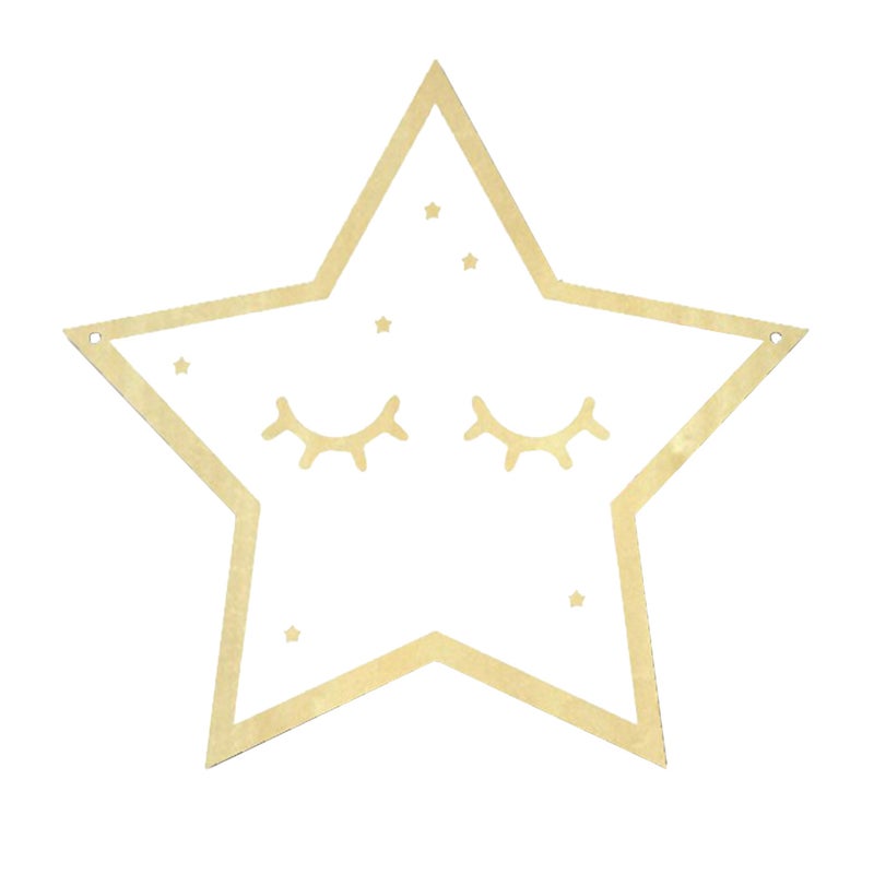 2pcs Wall Mirror Frame Hanging Mirror in the Shape of Five-pointed Star - Image 2