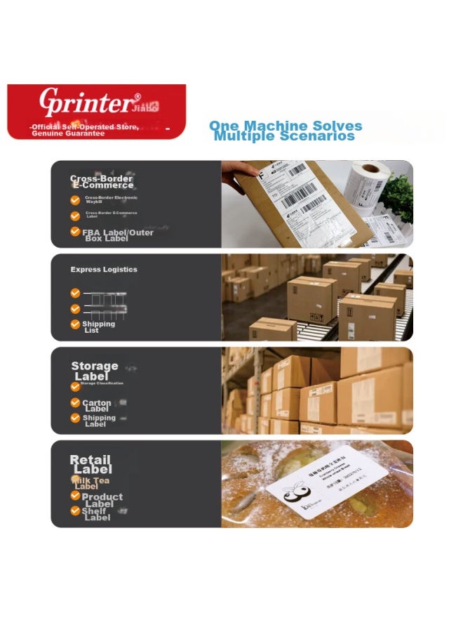 Gprinter Thermal Label Printer Gp-1334d High-definition Model Express Delivery Label/sticker/barcode Printer Usb Interface - Image 1