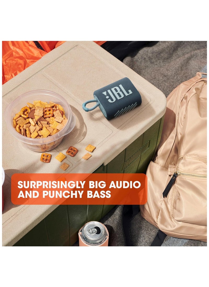 JBL GO 3 Portable Bluetooth Speaker Blue  - Image 2