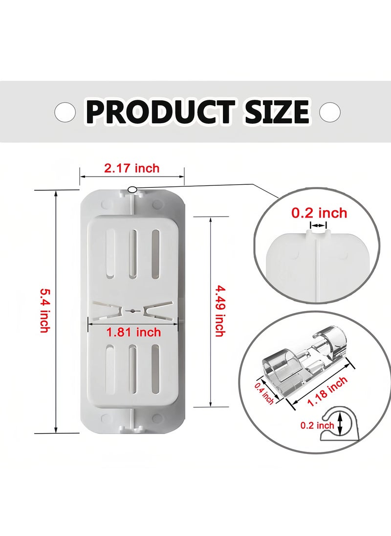 SYOSI 6 Piece Power Strip Holders Socket Fixers 360° Rotation Self Adhesive Desktop Socket Fixers Punch-Free Power Strip Holders For Kitchen Home Office Cable Management  - Image 5