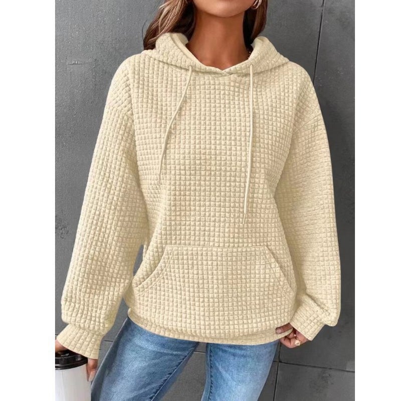 Autumn Winter Womens Hoodie Sweater Apricot