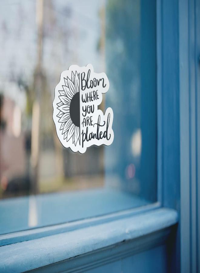 Bloom Where You are Planted Sticker Vinyl Decal Bumper Stickers Accessories Succulent Plant Lover Gardner Plantaholic Wildflowers Gardening Houseplant Flower Floral Summer Outdoor Indoor CS1168-2PK - Image 1