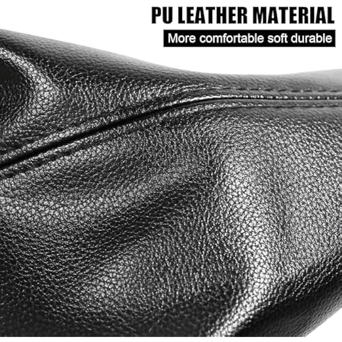 ريحني غطاء غبار مقبض ناقل الحركة العالمي لناقل الحركة يدوي أسود من جلد PU غطاء حذاء ناقل حركة أوتوماتيكي - Image 4