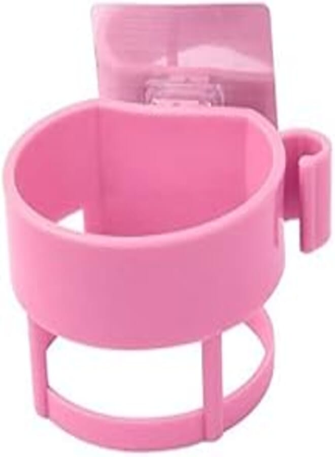 CONNECTWIDE® Hair Dryer Holder-Wall Hanging Hair Dryer Hook Holder Rack, Wall Mounted Bathroom Blowdryer (1 Pc) (Pink)