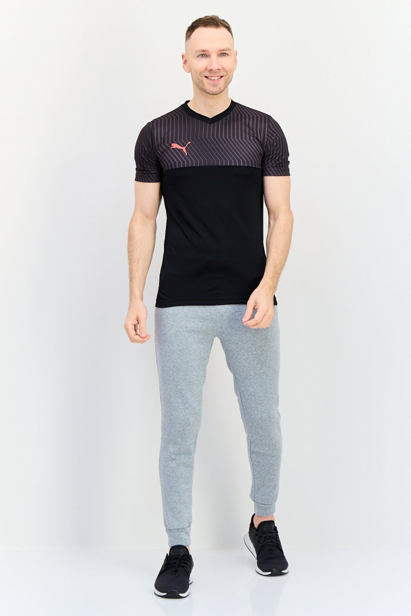 PUMA تي شيرت تدريب رياضي للرجال بأكمام قصيرة، أسود - Image 4