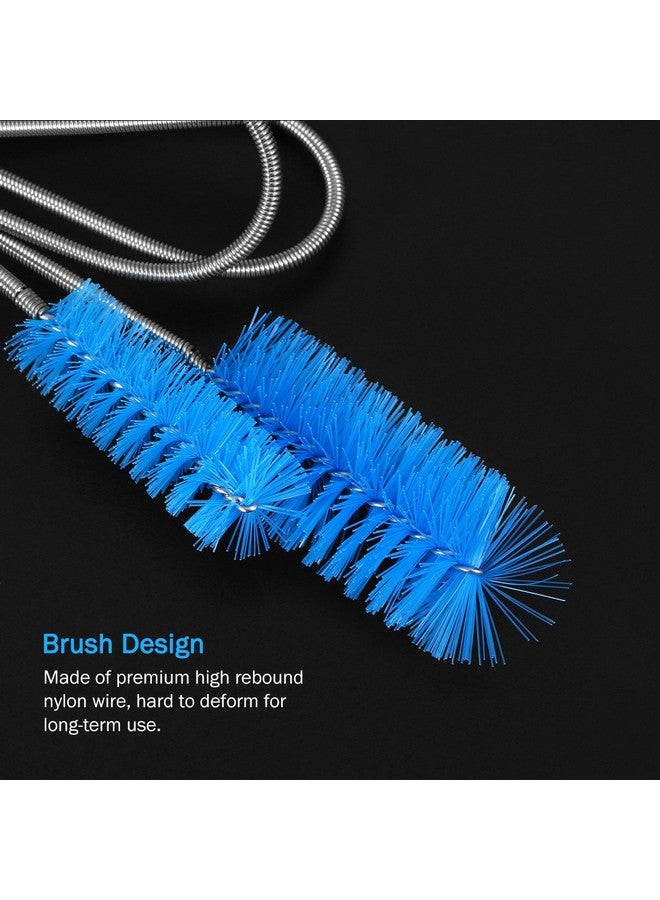 UEETEK Stainless Flexible Cleaning Brush Double Ended Canister Filter Tube Hose Pipe Clean For Fish Tank Aquarium (Sky Blue) - Image 2