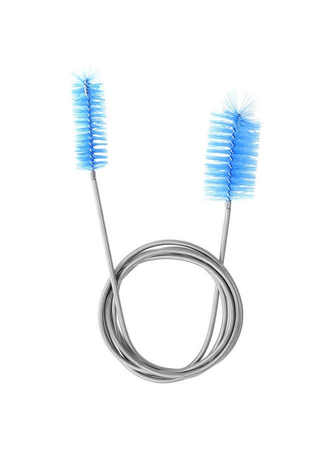 UEETEK Stainless Flexible Cleaning Brush Double Ended Canister Filter Tube Hose Pipe Clean For Fish Tank Aquarium (Sky Blue) - Image 1
