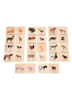 TickiT - 73406 Domestic Animal Family Match - Set Of 28 - Real Pictures - Animal Memory Game With Parents And Babies - Animal Matching Game For Toddlers - Develop Cognitive Skills ,Critical Thinking  - Image 1