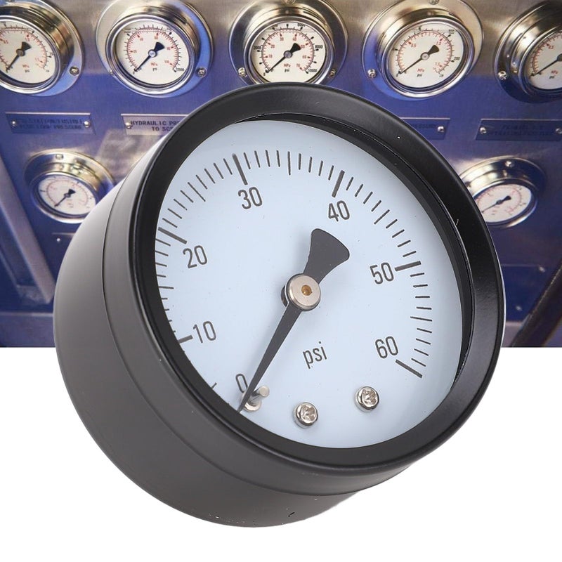 0 60 PSI 1 4in NPT 2in Dial Clear Display Stainless Steel Axial Pressure Gauge For Air Water Fuel - Image 5