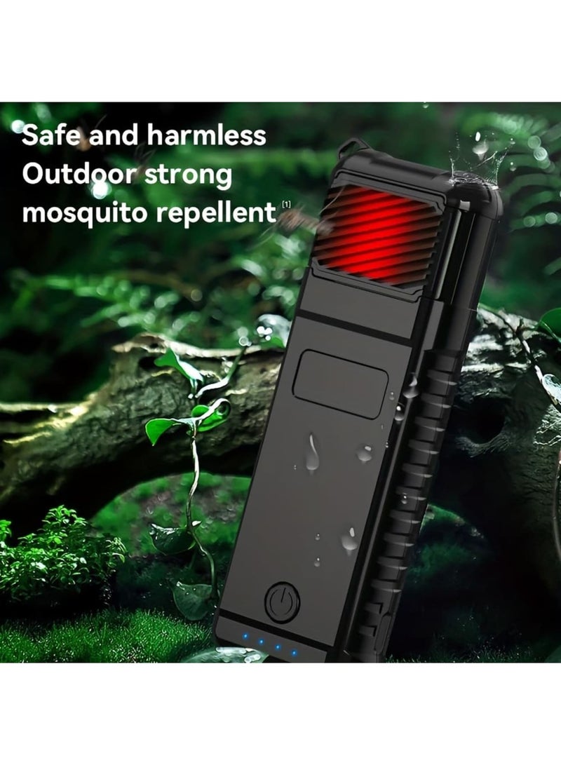 Barakah Outdoor Portable Mosquito Repellent Insect Repellent USB Rechargeable Portable Heating Camping Anti-mosquito Electric Mosquito Coil Wireless Mosquito Repellent Lighting Lamp, Green - Image 2