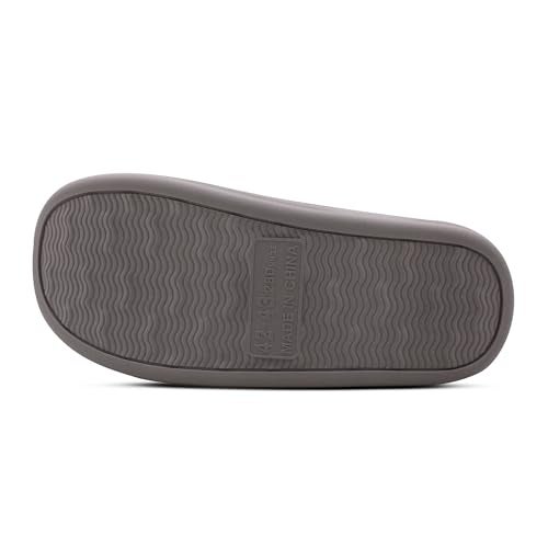 VRITRAZ Men’s Warm Plush Winter Slippers | Soft Furry Indoor Slides | Comfortable Anti-Slip Cozy Home Footwear (Grey, Size 7) - Image 5