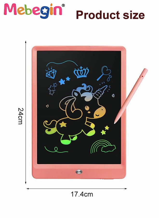 ميبيجين - لوح رسم قابل للمسح، لوح كتابة LCD، لوحة رسم مقاس 10 بوصات مع حبل، لوح رسم إلكتروني خفيف الوزن قابل لإعادة الاستخدام، شفاف بنقرة واحدة، ألعاب سفر محمولة للأطفال، 24*17.4*0.65 سم - Image 1