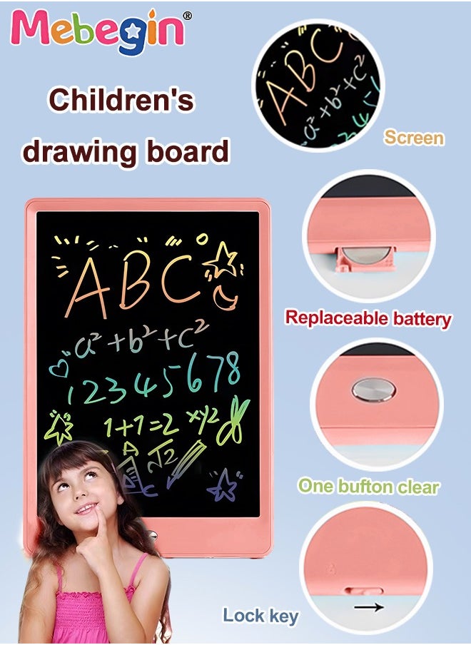 MEBEGIN Erasable Drawing Tablet, LCD Writing Tablet, 10 Inch Doodle Board with Lanyard, Reusable Lightweight Electronic Drawing Tablet, One-click Clear, Kids Portable Travel Toys, 24*17.4*0.65cm  - Image 3