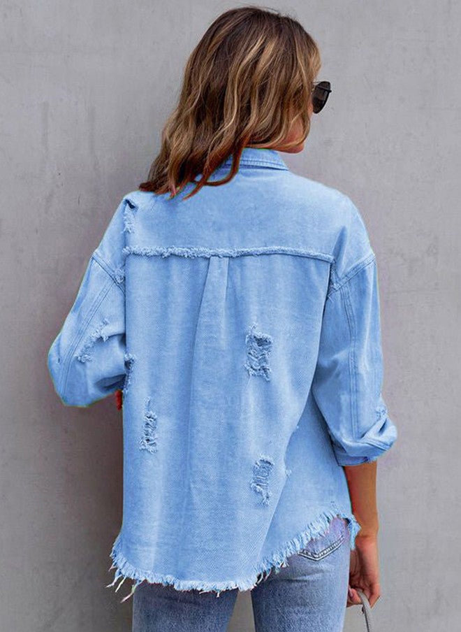 YUNIQEE جاكيت جينز أزرق للنساء - Image 2