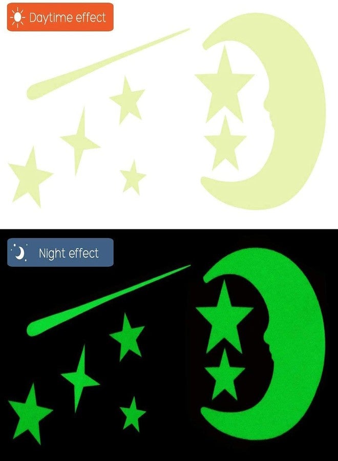 Monk wish Glow in The Dark Galaxy of Stars with Moon Radium Night Wall Sticker for Home Decoration (Green,216 Pcs) - Image 3