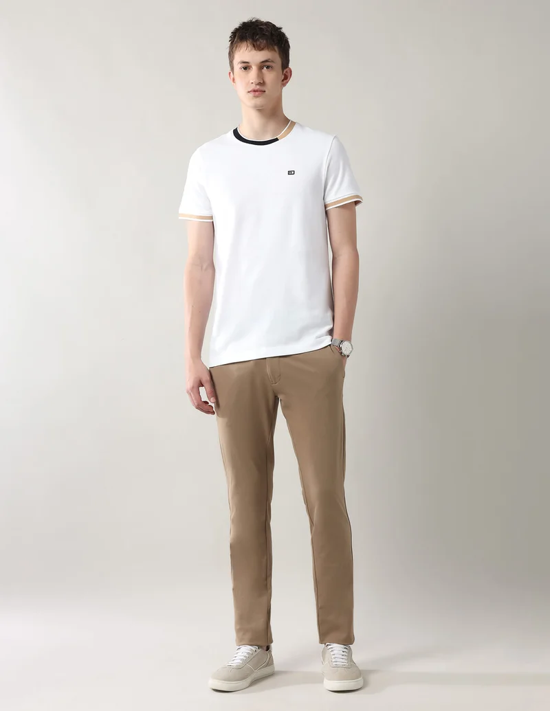 Arrow White Solid Black White Beige T-Shirt for Men | Best Price UAE
