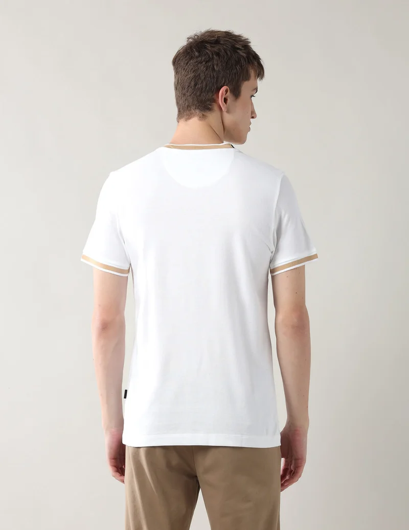 Arrow White Solid Black White Beige T-Shirt for Men | Best Price UAE