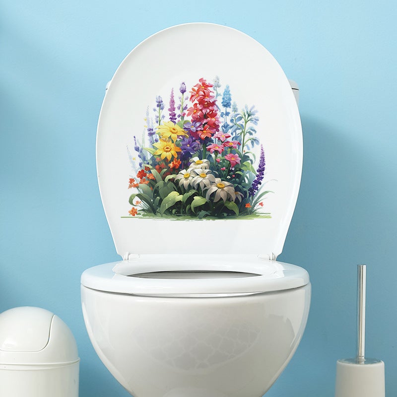 Tropical Fresh Romantic Warm Flower Bedroom Toilet Home Decoration Wall Sticker Self-Adhesive - Image 3