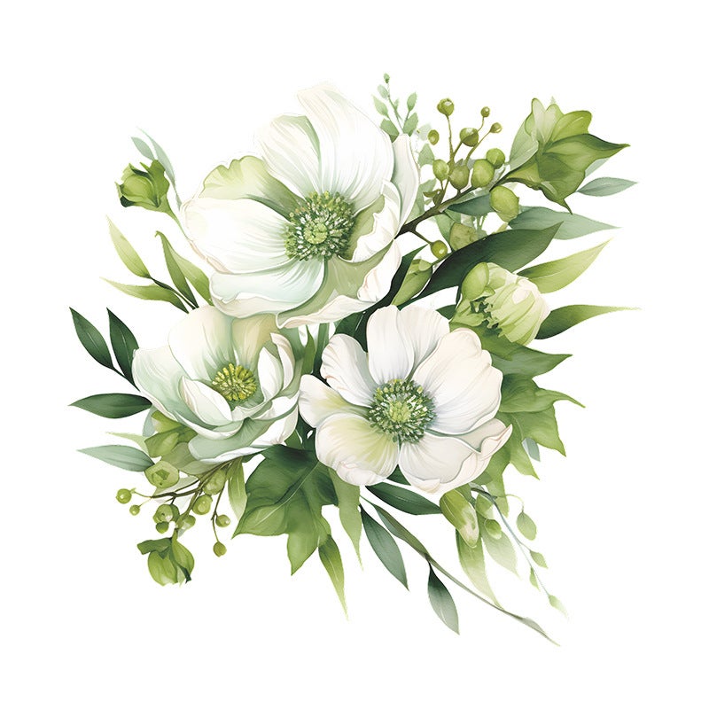 Tropical Fresh Romantic Warm Flower Bedroom Toilet Home Decoration Wall Sticker Self-Adhesive - Image 1