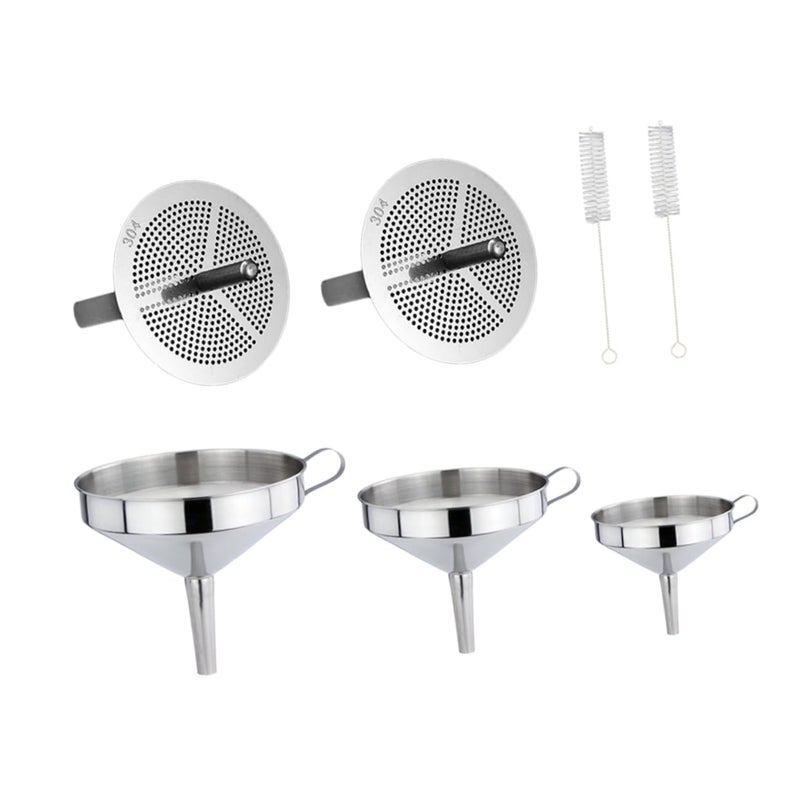 Stainless Steel Funnel Odorless Rustproof With Handle For Easy Holding Liquid Transfer - Image 1