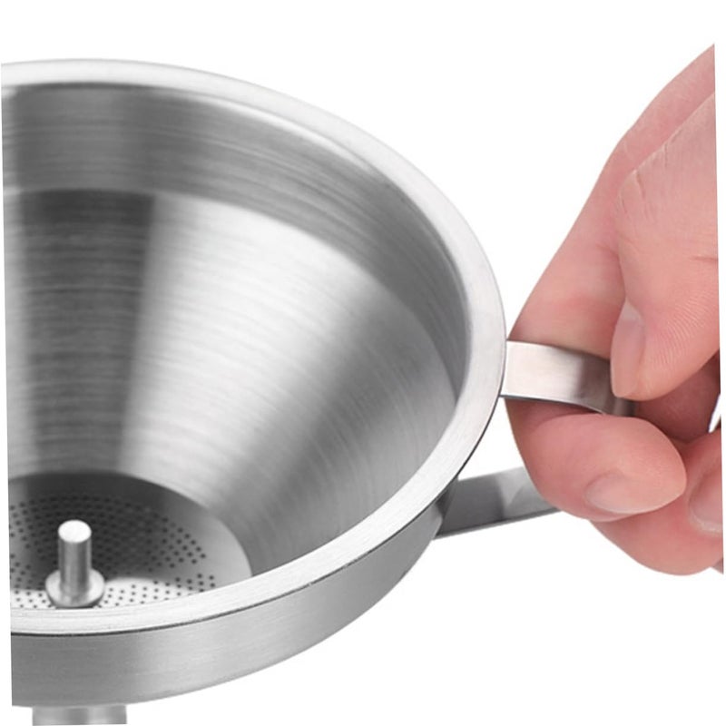 Stainless Steel Funnel Odorless Rustproof With Handle For Easy Holding Liquid Transfer - Image 3