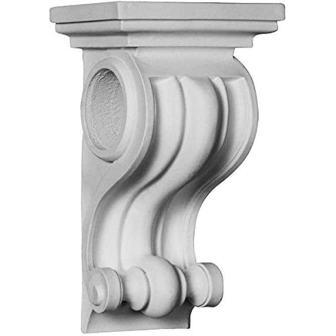 COR05X04X09LI 5 1/8"W X 3 3/4"D X 8 7/8"H LISBON CORBEL, WHITE - Image 2