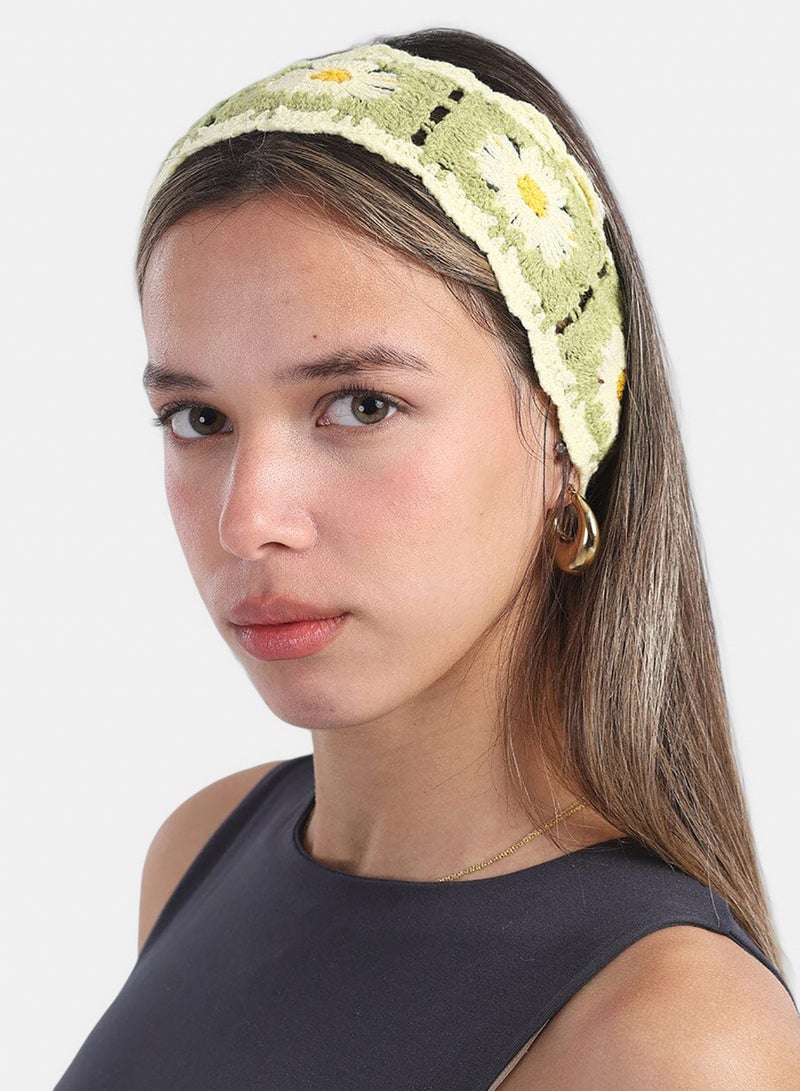 Lime Mini Crochet Bandana