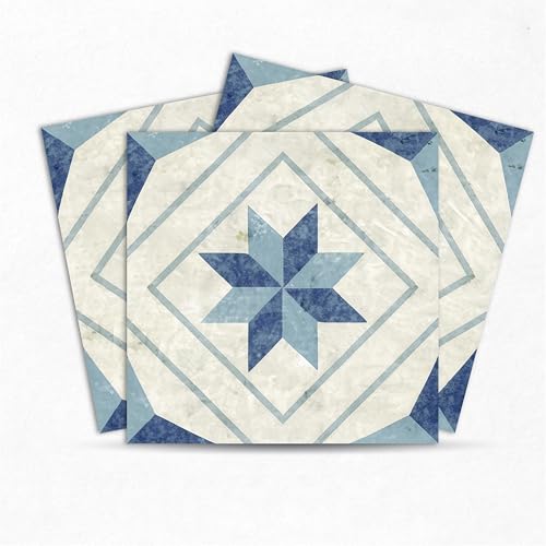 MOSAICOWALL Mosaicowall Self Adhesive Vinyl Floor Tile Floor Tiles for Bedrooms Living Room Easy Installaion FST007 12 Pcs 6 X 6 Inches  - Image 1