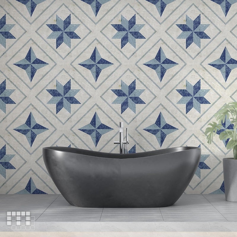 MOSAICOWALL Mosaicowall Self Adhesive Vinyl Floor Tile Floor Tiles for Bedrooms Living Room Easy Installaion FST007 12 Pcs 6 X 6 Inches  - Image 4