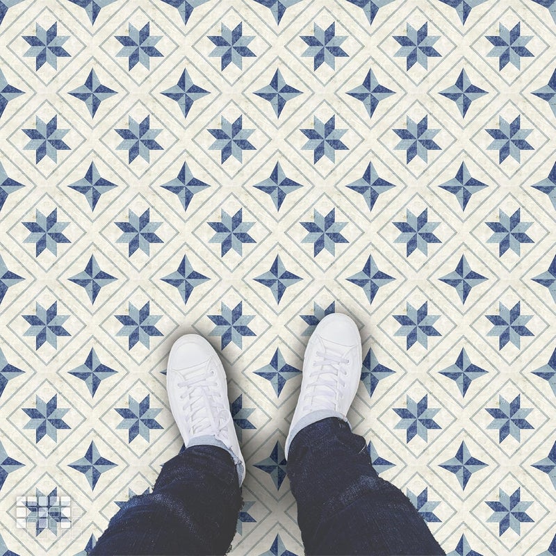 MOSAICOWALL Mosaicowall Self Adhesive Vinyl Floor Tile Floor Tiles for Bedrooms Living Room Easy Installaion FST007 12 Pcs 6 X 6 Inches  - Image 3