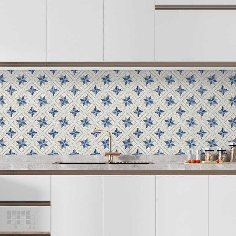 MOSAICOWALL Mosaicowall Self Adhesive Vinyl Floor Tile Floor Tiles for Bedrooms Living Room Easy Installaion FST007 12 Pcs 6 X 6 Inches  - Image 5