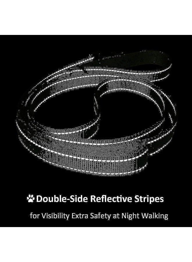 Milcraft Dog Leash 6ft Long - Traffic Padded Two Handle - Heavy Duty - Double Handles Lead for Training Control - 2 Handle Nylon Leashes for Large Dogs or Medium Dogs - Reflective Leash Dual Handle (Black) - Image 5