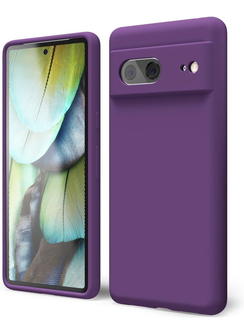 Generic - For Google Pixel 7 HD Silicone Back Color Cover,Camera Protection From Shocks From TPU Compatible For Google Pixel 7 (6.3'') (Purple) - Image 1