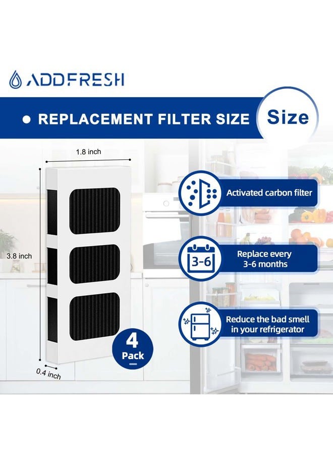 ADDFRESH Refrigerator Air Filter Replacement Compatible with Paultra2 Frigidaire PureAir Ultra 2 Paultra Pure Air ii and Electrolux Elpaultra2 - Part 242047805 and 5303918847 - 4 Filters - Image 3