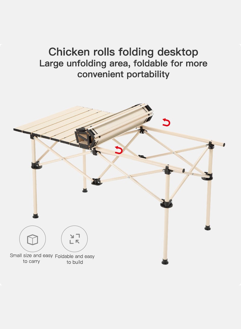 Whotman 5pcs Outdoor Portable Folding Table and Chair Combination - Image 4