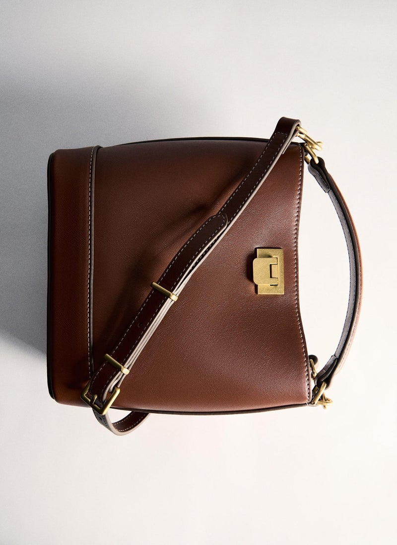 MANGO Metallic Detail Mini Shopper Bag  - Image 4